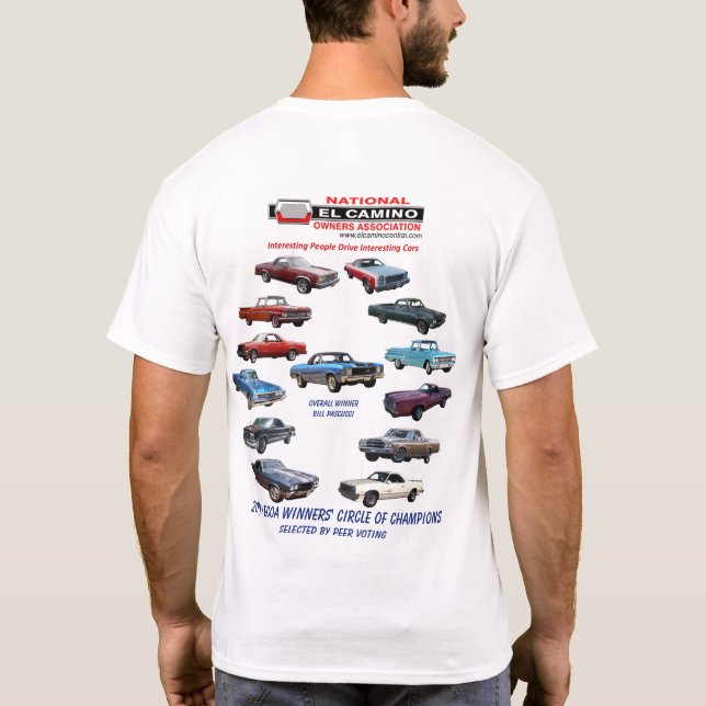 Camiseta O círculo 2019 do vencedor dos campeões (Verso)