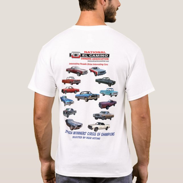 Camiseta O círculo 2019 do vencedor dos campeões (Verso)