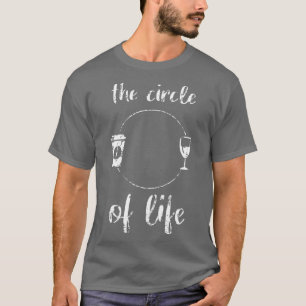 Camiseta O Círculo da Vida do Café Vinha Adultos Drinki