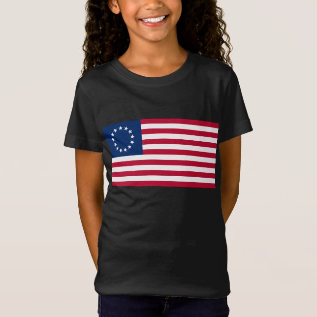 Camiseta O Círculo de Estrelas, Bandeira Americana por Bets (Frente)
