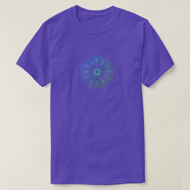 Camiseta O círculo do zodíaco (Frente do Design)