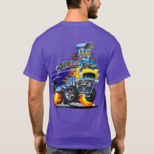 Camiseta O Clássico Hotrod Muscle Car Chama Grande Motor