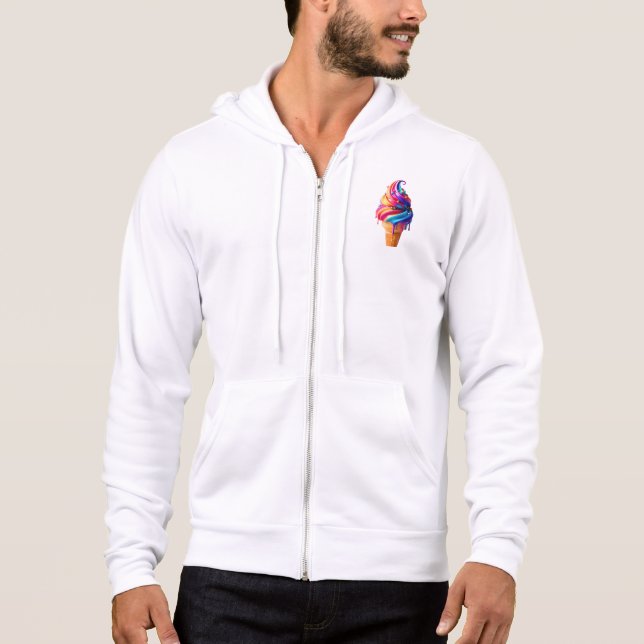 Camiseta O clássico vibrante cone de sorvete da SlipperyJoe (Frente)