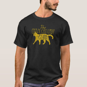Camiseta O Clube da Senhora Louca dos Gatos em Distress