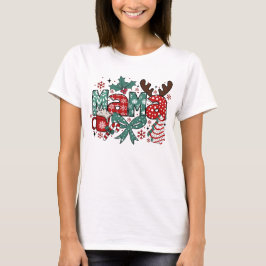 Camiseta O clube de Natal da Mama Claus na minha era sagrad