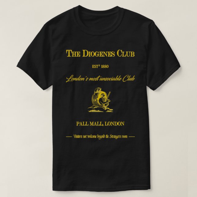 Camiseta O Clube Diogenes Londonx27s mais antissociável (Frente do Design)