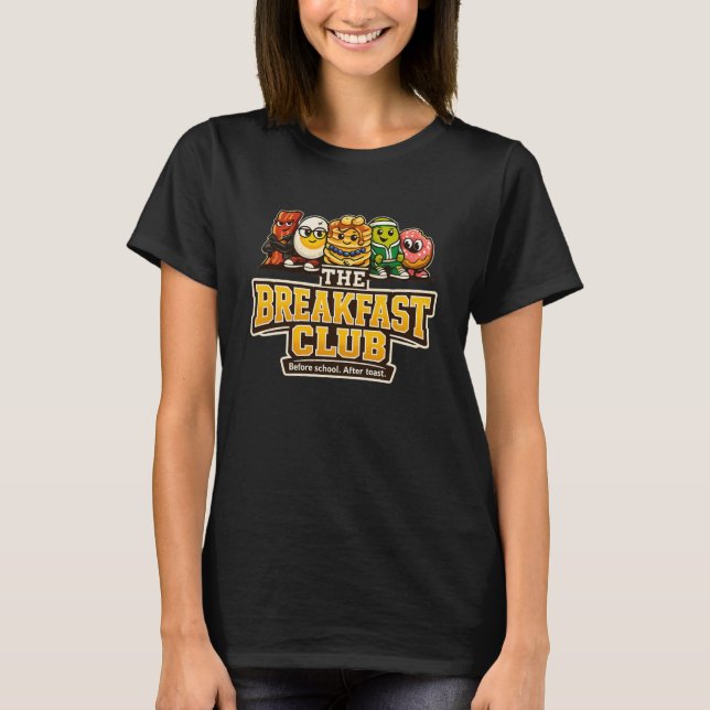 Camiseta O Clube do Café da Manhã - Amantes da Comida (Frente)