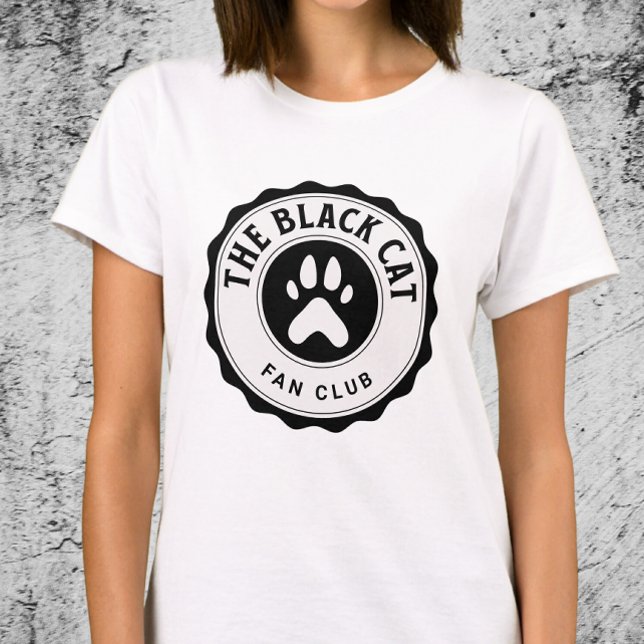 Camiseta O Clube do Ventilador de Gato Negro - Gift da Mãe  (The black cat fan club tee)