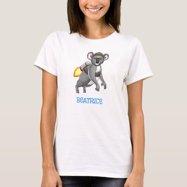 Camiseta O Coala Foguete (Frente)