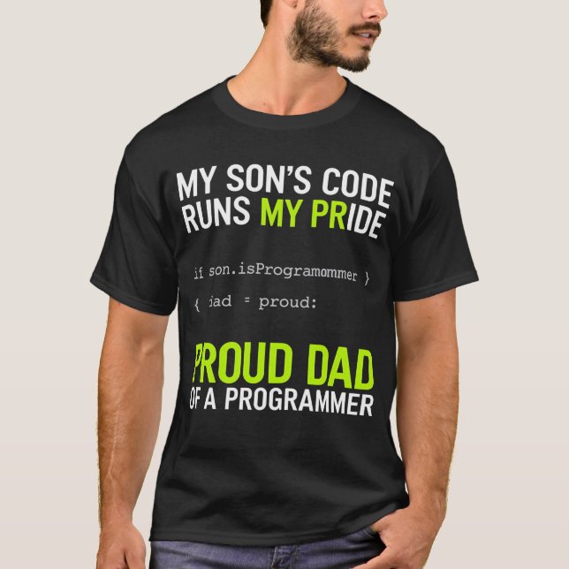 Camiseta O Código do Meu Filho Faz a Minha Orgulho (Frente)