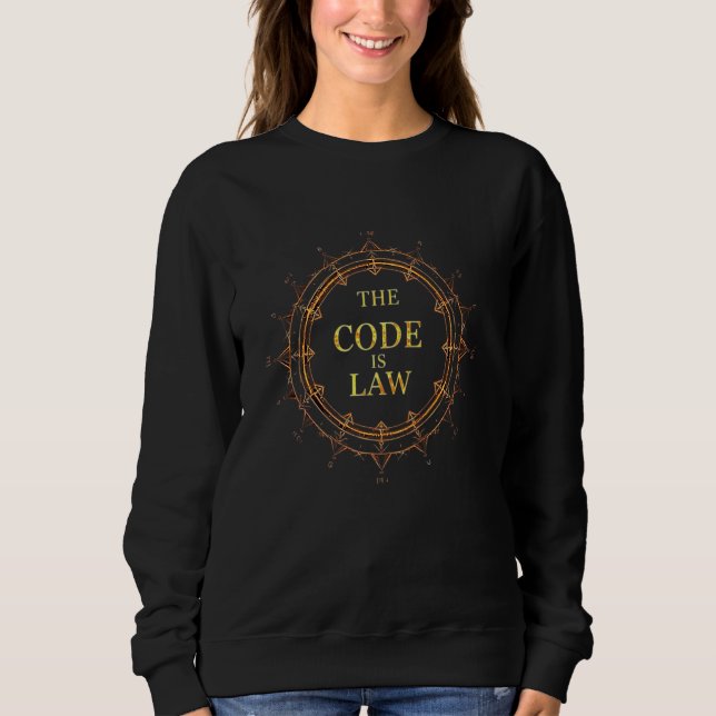 Camiseta O código é a lei Bitmoney Nakamoto HODL para a lua (Frente)