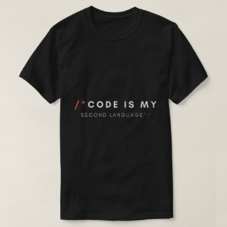 Camiseta O Código É Meu Segundo Programador Engraçado De Id