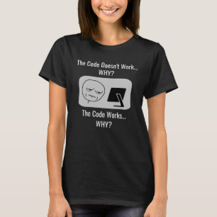 Camiseta O código funciona por que programador