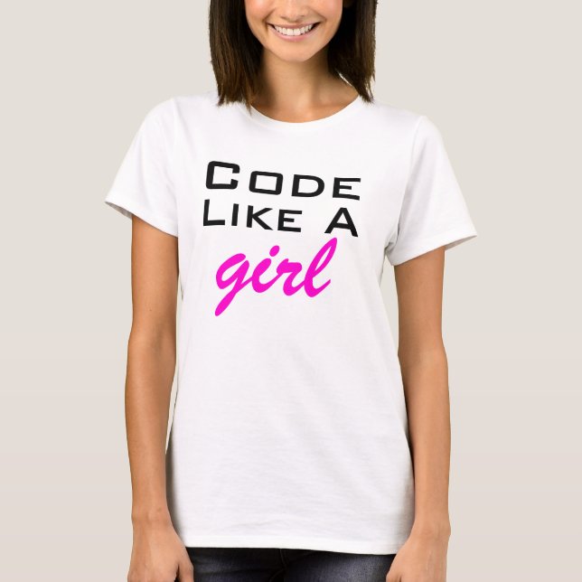 Camiseta O código gosta de uma menina (Frente)