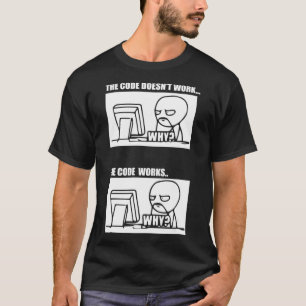 Camiseta O Código Não Funciona O Código Por Que Homens M