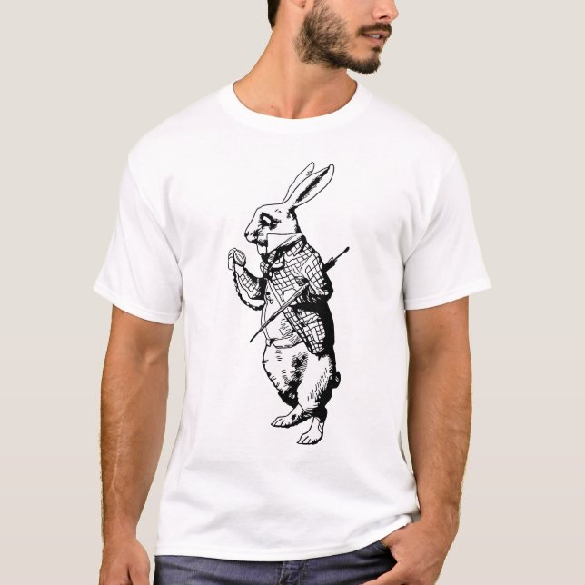 Camiseta O coelho branco - coberto (Frente)