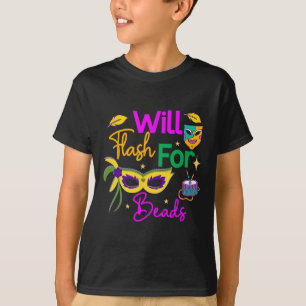 Camiseta O Colorir Mardi Gras Irá Piscar Para Miçanga