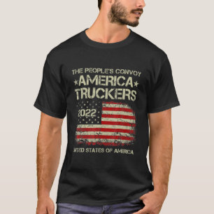 Camiseta O Comboio de Pessoas 2022 dos Caminhoneiros Americ