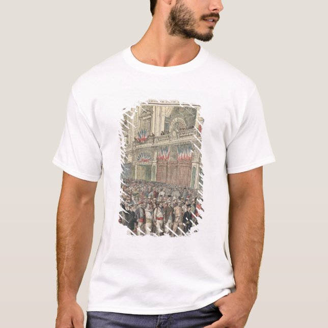Camiseta O começo da competição automóvel (Frente)