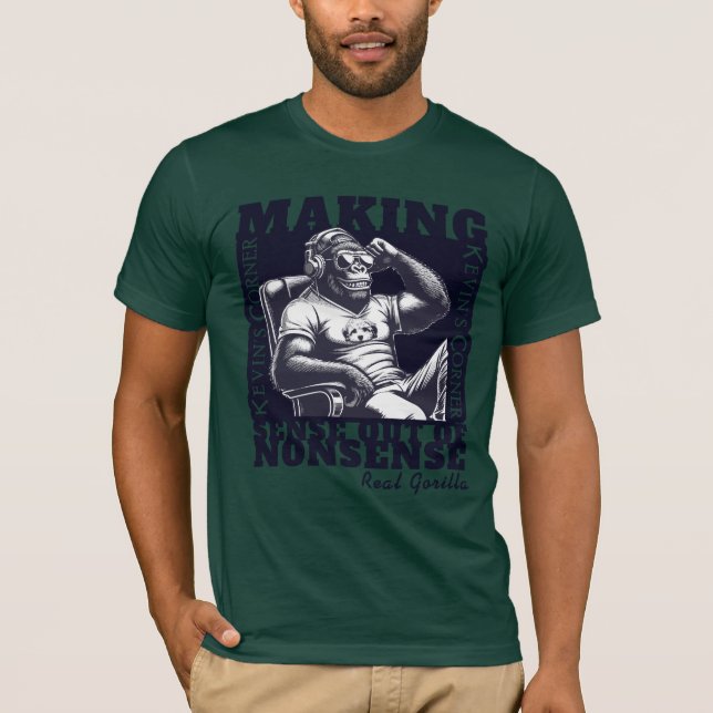 Camiseta O comentário político fundamental de Kevin Real Go (Frente)