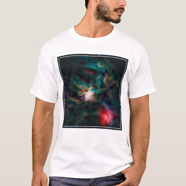 Camiseta O Complexo de Nuvem Rho Ophiuchi. (Frente)