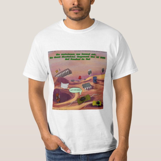 Camiseta O Componente Elétrico Divertido da Resistência (Frente)