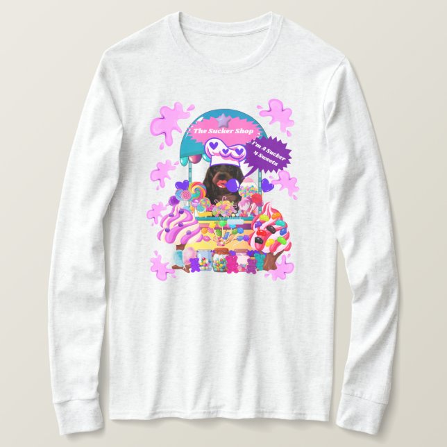 Camiseta O Compro Lollipop & Candy Damas de inverno (Frente do Design)