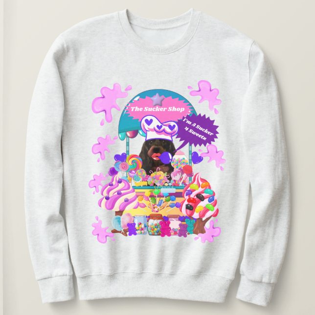 Camiseta O Compro Lollipop & Candy Damas Sweatshirt (Frente do Design)