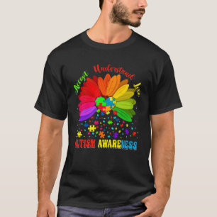 Camiseta O conceito de girassol entende o amor, o utismo au