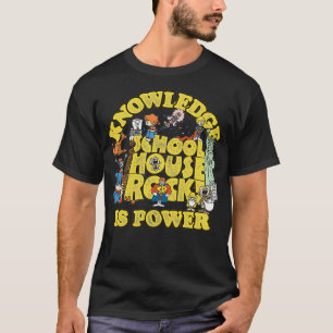 Camiseta O Conhecimento Do Rock Da Escola É Grupo De Logoti