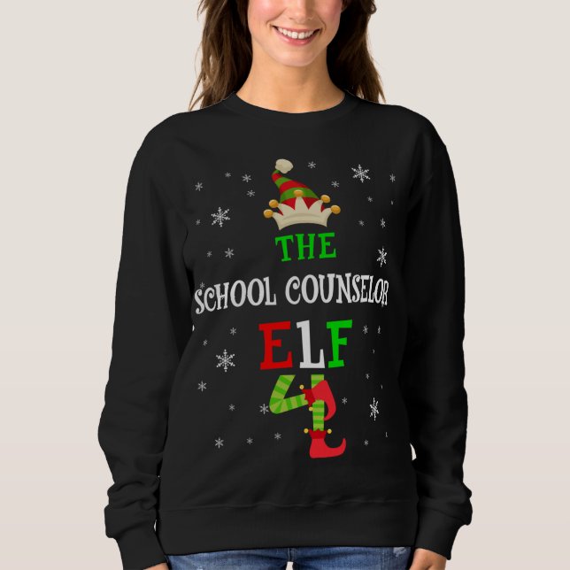 Camiseta O Conselheiro Escolar Elf Christmas Elf Matching F (Frente)