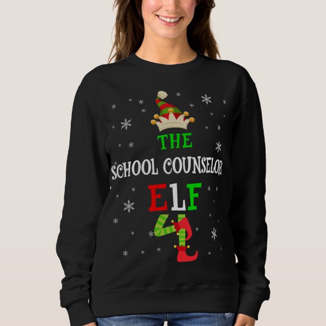 Camiseta O Conselheiro Escolar Elf Christmas Elf Matching F (Frente)