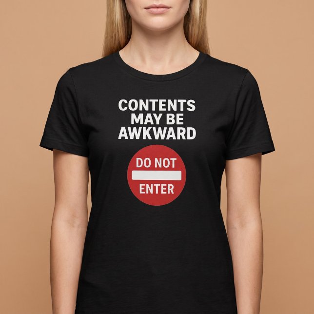 Camiseta O Conteúdo Pode Ser Embaraçoso (Criador carregado)