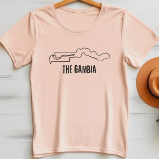 Camiseta O Contorno da Linha de Fronteira do Mapa do País d