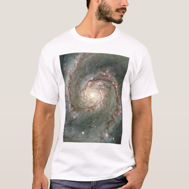 Camiseta O coração da galáxia do redemoinho (Frente)
