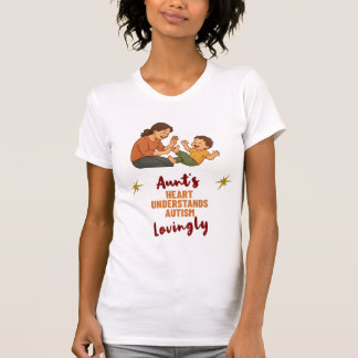 Camiseta O Coração Da Tia Entende O Autismo Com Am