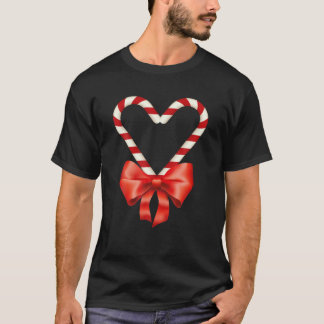 Camiseta O Coração De Canas De Natal Para Crianças Homens M