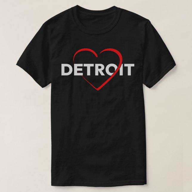 Camiseta O Coração de Detroit (Frente do Design)