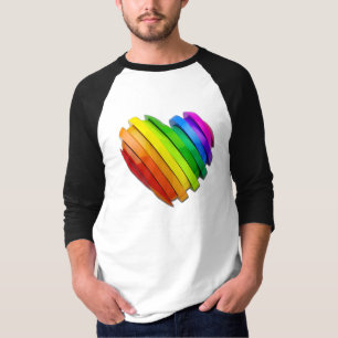Camiseta O coração do orgulho de SlipperyJoe forma múltipla