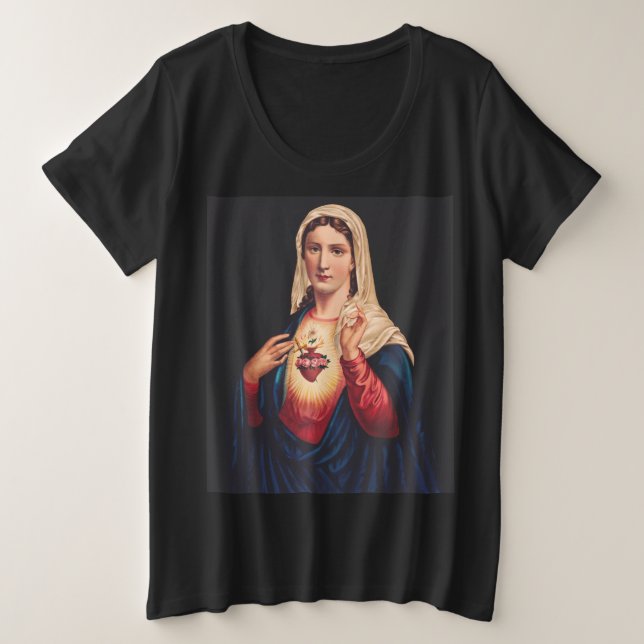 Camiseta O Coração Imaculado de Maria (Frente do Design)