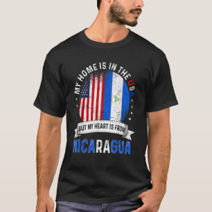Camiseta O Coração Patriótico Americano Nicarágua é da Nica