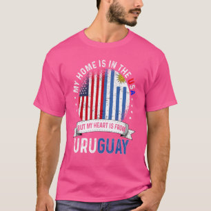 Camiseta O Coração Patriótico Americano Uruguai É Do Urugua