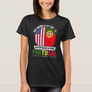 Camiseta O Coração Patriótico Português Americano É De Port