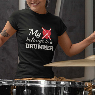 Camiseta O coração pertence baterista