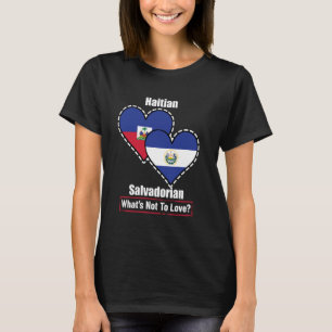 Camiseta O Coração Salvadoriano Haitiano Flags Que Não Amar