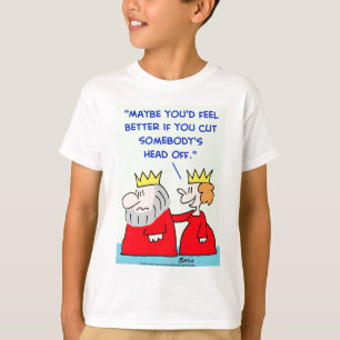Camiseta o corte da rainha do rei dirige fora