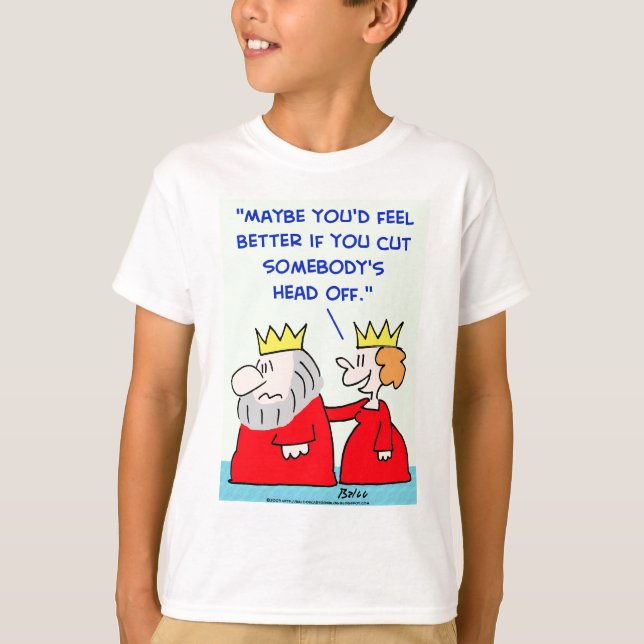 Camiseta o corte da rainha do rei dirige fora (Frente)