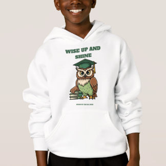Camiseta O CORUJA Branca Encorajando o Menino Coruja Verde