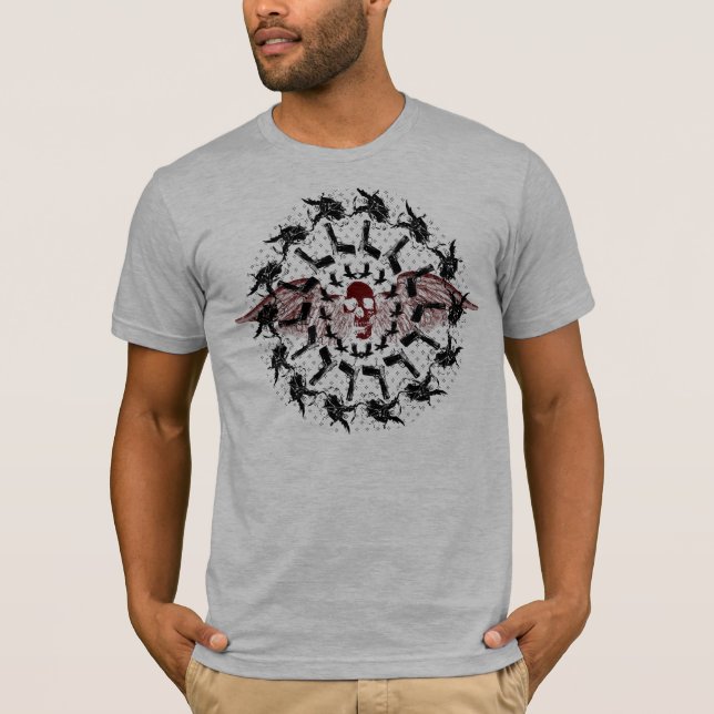 Camiseta O corvo, a arma e o Ceifador (Frente)