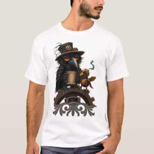 Camiseta O corvo alimentado por Café